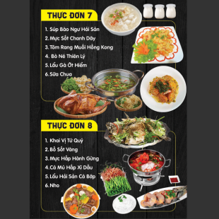 THỰC ĐƠN TIỆC  7 - 8 