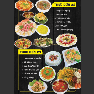 THỰC ĐƠN TIỆC 23 - 24