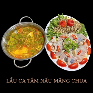 LẨU CÁ TẦM NẤU MĂNG CHUA